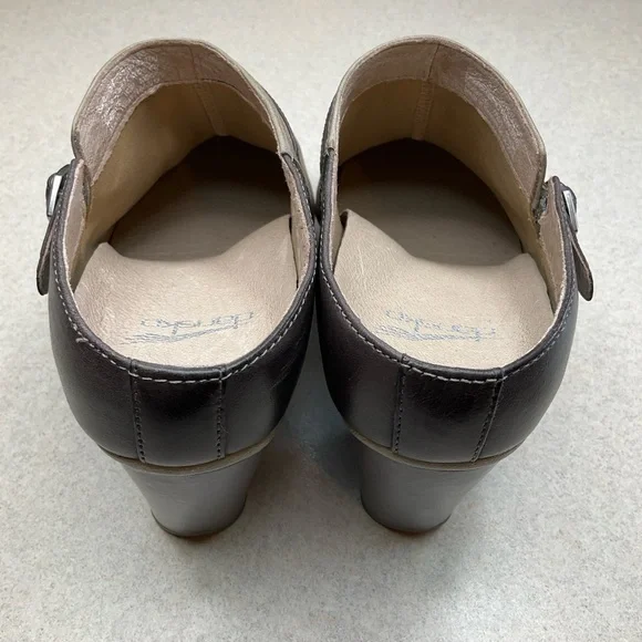 Dansko Malissa Heeled Mule 37 Stone Burnished NWOB - Picture 5 of 11